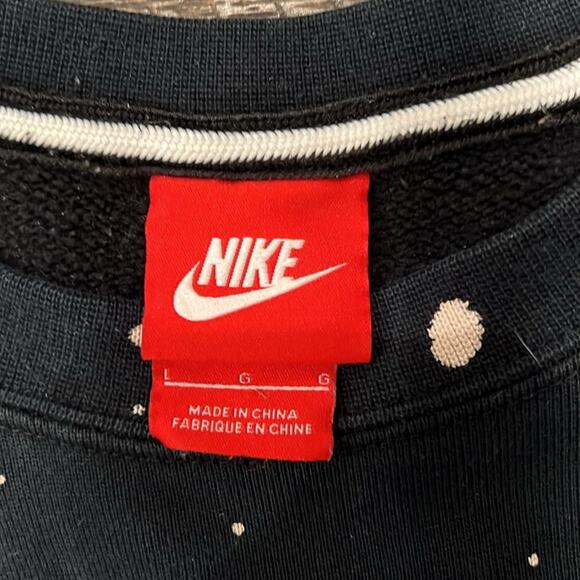 Nike Women's Paint Splatter Sweatshirt Black Size L - Picture 3 of 7